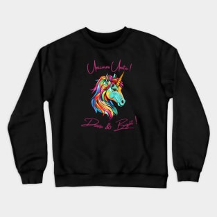 Unicorns unite, diverse and bright, LGBTQIA+ theme Crewneck Sweatshirt